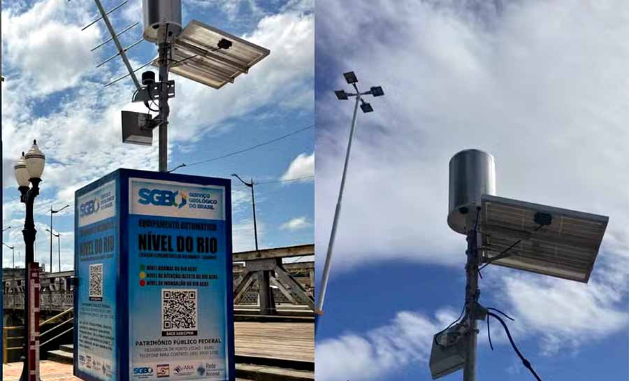 Antena e GPS do Serviço Geológico do Brasil que monitora o Rio Acre são furtados no Centro da capital