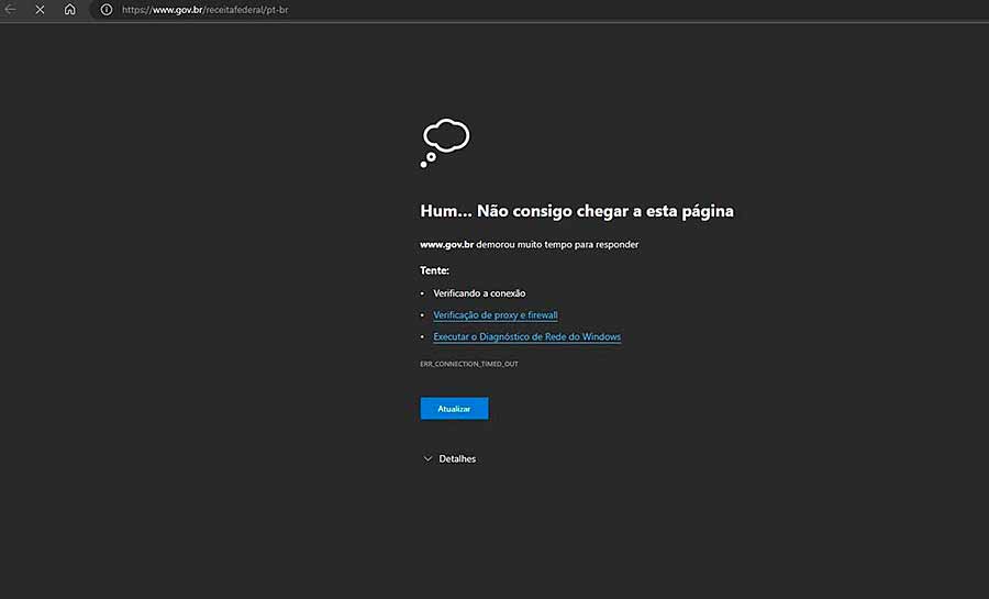 Site da Receita fica instável após grande volume de consultas