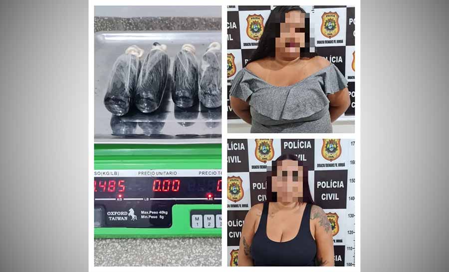 Duas mulheres são presas ao tentar entrar com droga em presídio no interior do Acre
