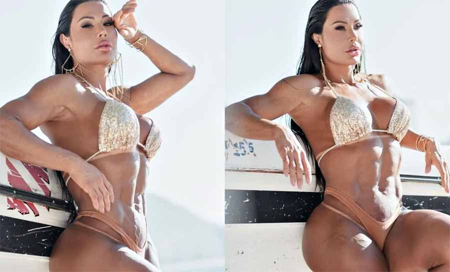 Gracyanne Barbosa mostra marquinha em fotos de biquíni: ‘Fazer melhor’; veja fotos