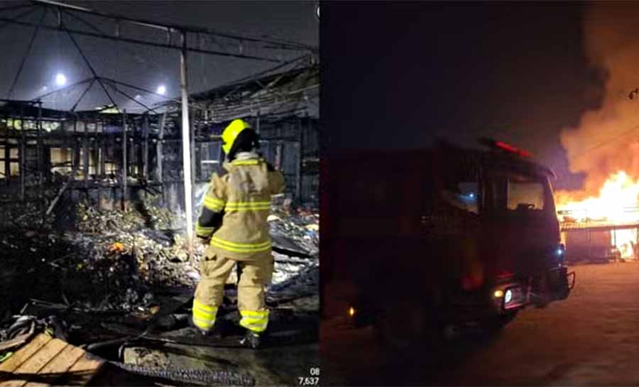 Incêndio atinge Mercado do Peixe no interior do Acre; ninguém se feriu