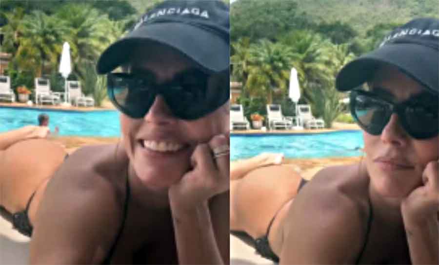 Deborah Secco aposta em biquíni fio-dental minúsculo; veja