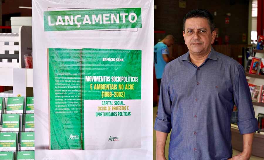 Professor da Ufac lança livro sobre os movimentos sociais e ascensão da esquerda ao poder no Acre