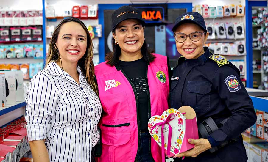 Com a presença da governadora em exercício Mailza, Polícia Militar realiza blitz educativa pelo Dia Internacional da Mulher