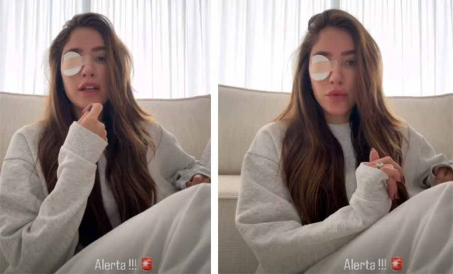 Romana Novais alerta sobre risco de estética após lesão nos olhos