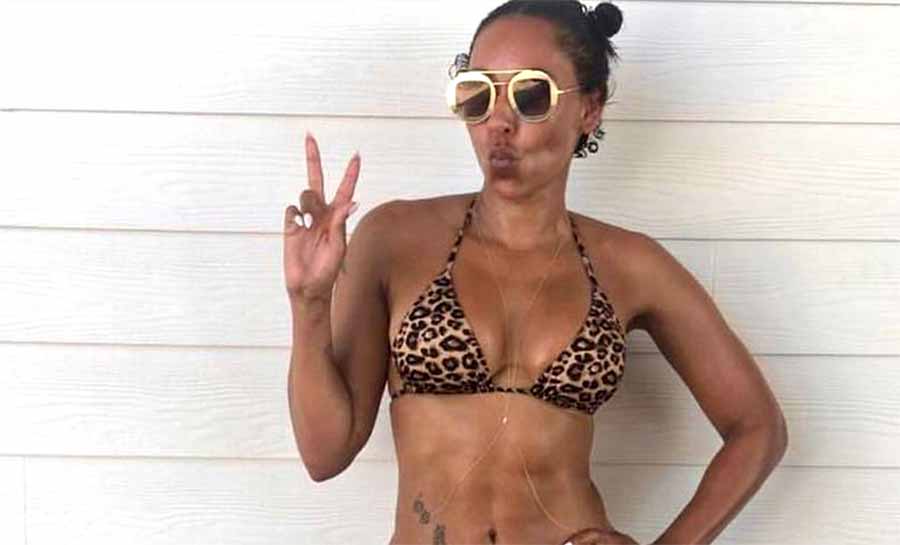 Ex-Spice Girl Mel B exibe corpo malhado em foto de antes e depois