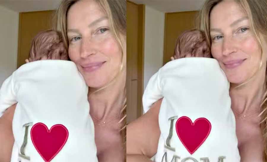 Gisele Bündchen posta foto do caçula pela primeira vez