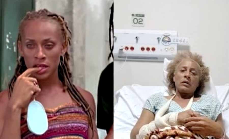 Atriz de “Ó Pai, Ó” é agredida a pauladas pelo ex-namorado