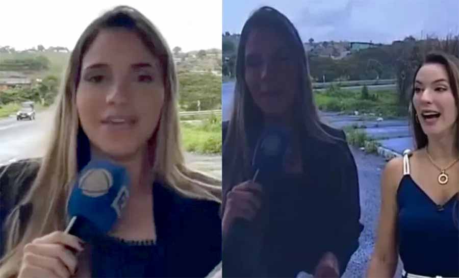 Repórter da Record entra em trabalho de parto ao vivo