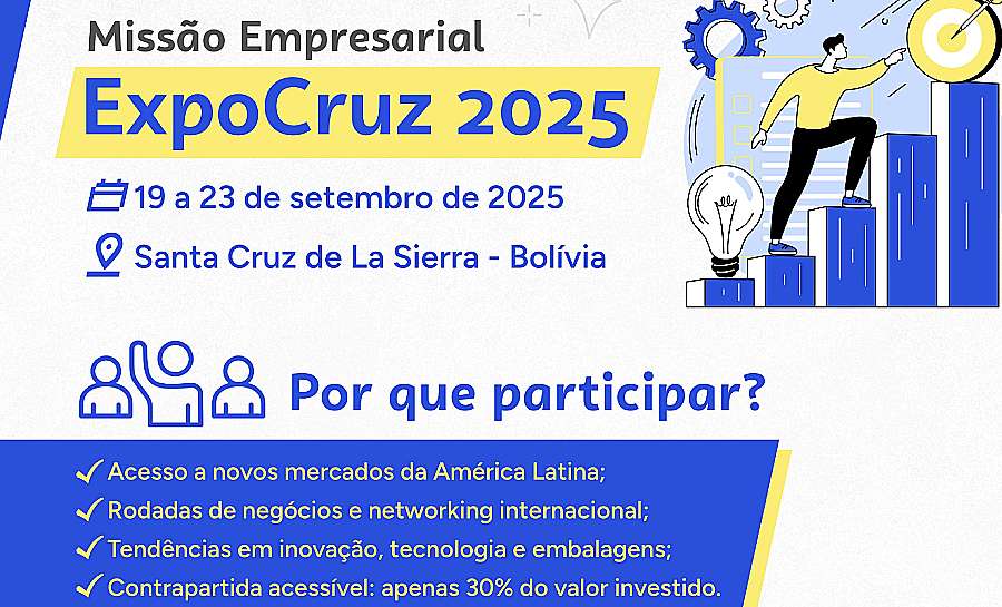 Oportunidade internacional: Sebrae seleciona empresas para a Expocruz 2025