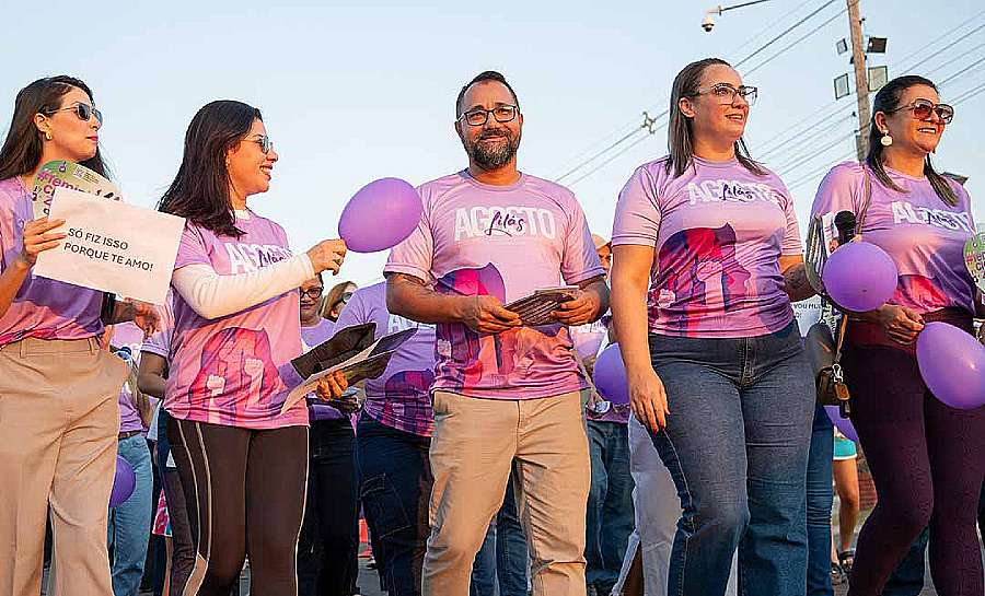 Prefeitura de Feijó realiza ação alusiva ao mês de combate à violência contra à mulher