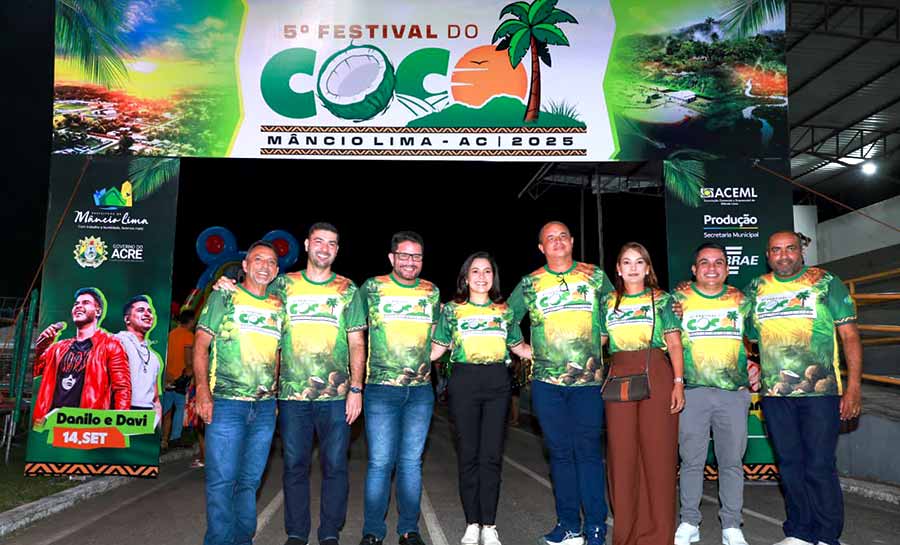 Presidente da Aleac participa da abertura do 5º Festival do Coco em Mâncio Lima