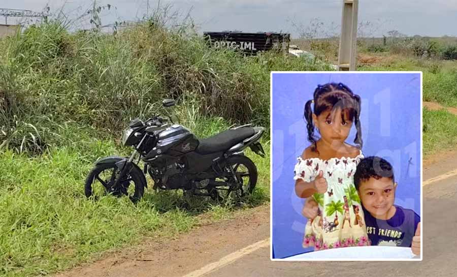 Irmãos de 3 e 5 anos morrem após acidente de moto em rodovia no Acre