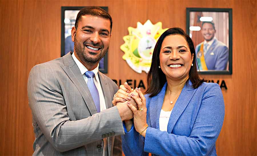 Vice-governadora Mailza reforça parceria com a Assembleia durante visita ao presidente da instituição